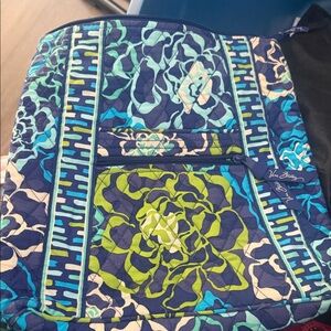 Vera Bradley Blue and Green Floral Tote